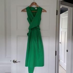 J. Crew emerald green sleeveless sundress